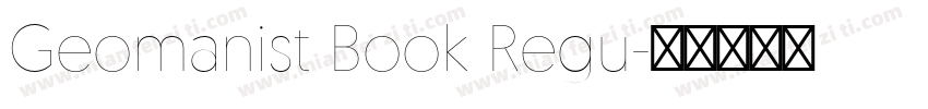 Geomanist Book Regu字体转换
